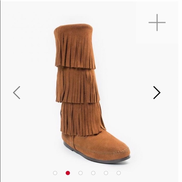 Minnetonka 3-Layer Fringe Boots - Picture 2 of 6